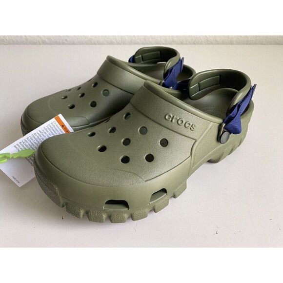 Crocs Offroad Sport Clog Army Green Blue Unisex Men’s Sz 9 Women’s 11 NEW - Picture 8 of 10